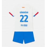 Barcelona Ilkay Gundogan #22 Auswärts Trikotsatz Kinder 2023-24 Kurzarm (+ Kurze Hosen)